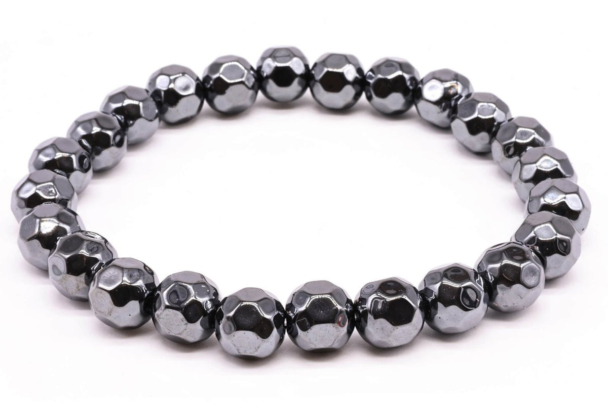 Bracelet Hématite perles facettées