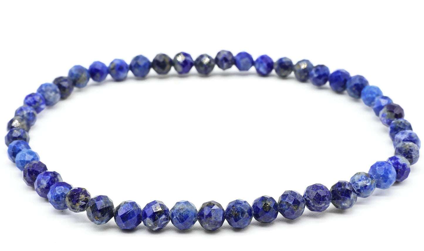 Bracelet Lapis Lazuli perles facettées