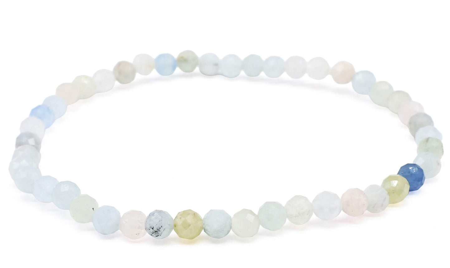Bracelet Morganite perles facettées