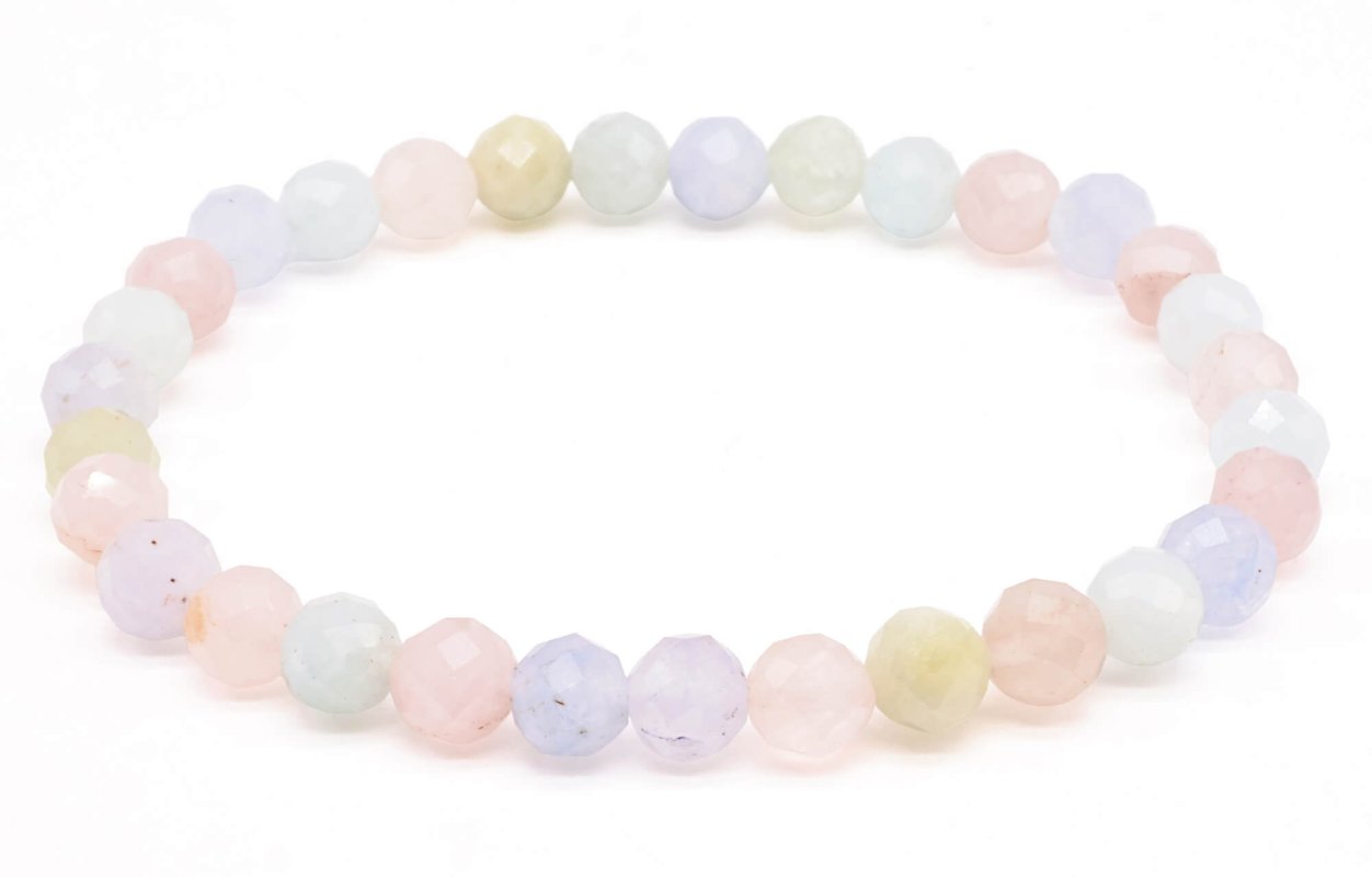 Bracelet Morganite perles facettées