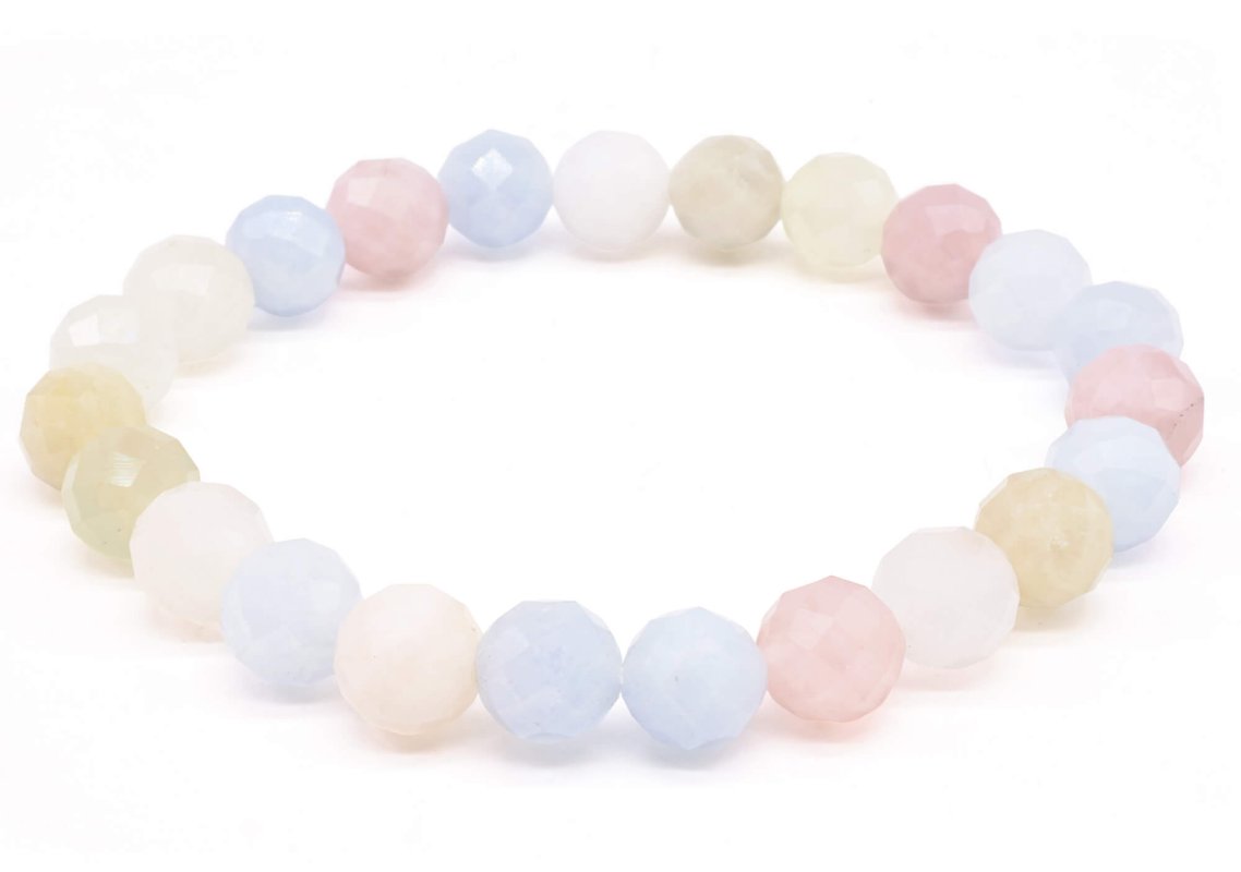 Bracelet Morganite perles facettées