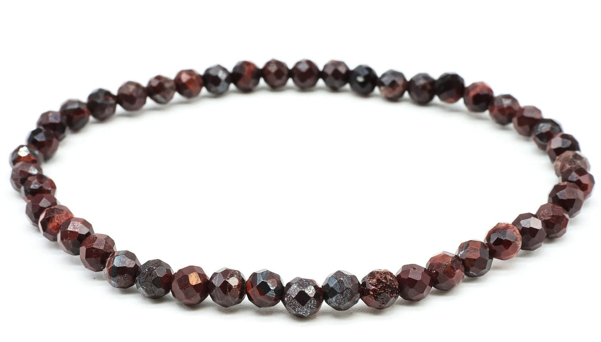 Bracelet Oeil de Taureau perles facettées 4mm