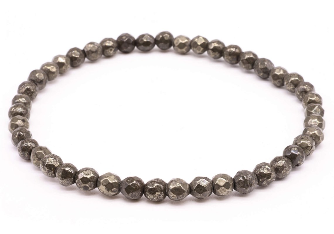 Bracelet Pyrite perles facettées