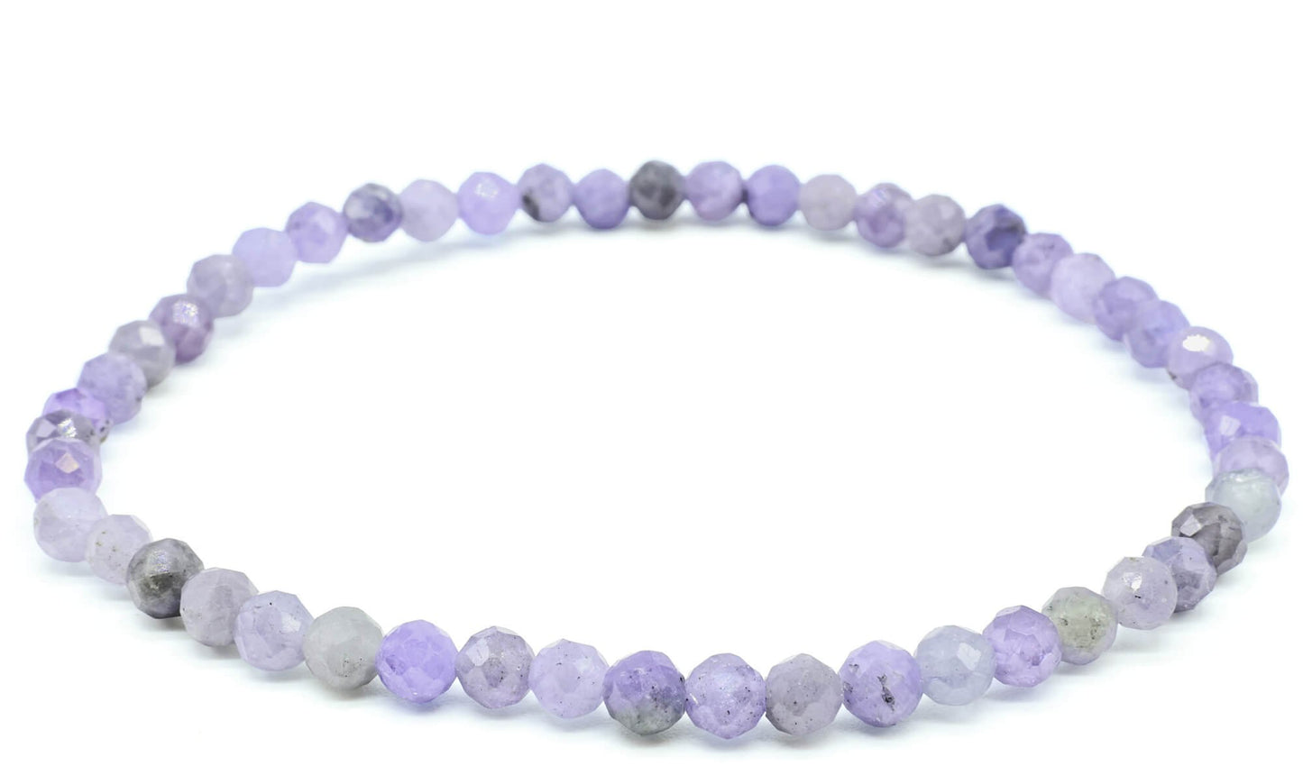 Bracelet Tanzanite perles facettées 4mm