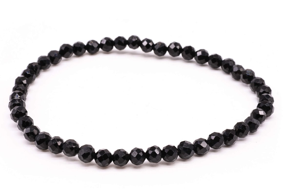 Bracelet Tourmaline Noire perles facettées