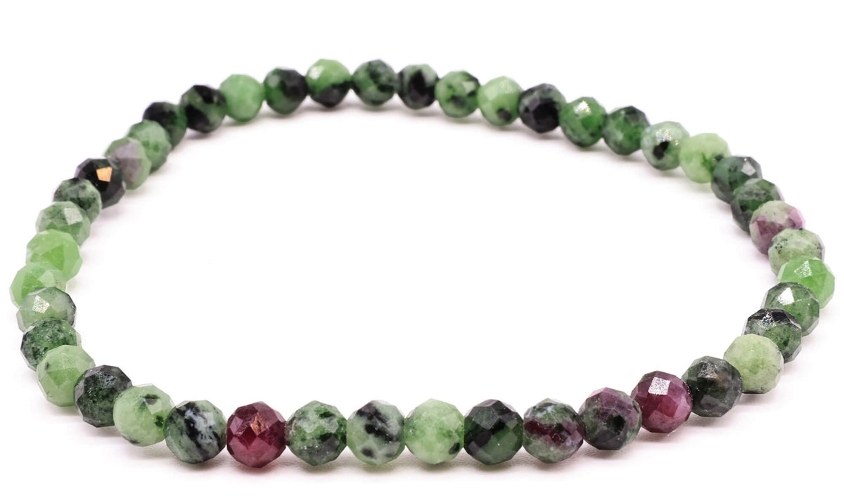 Bracelet Rubis Zoïsite perles facettées