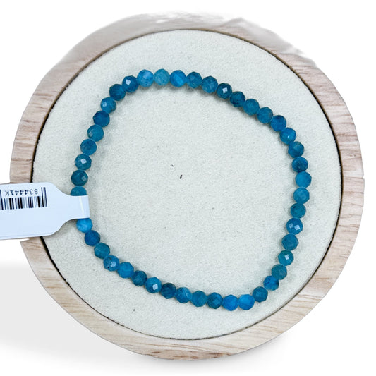 Bracelet Apatite bleu facetté