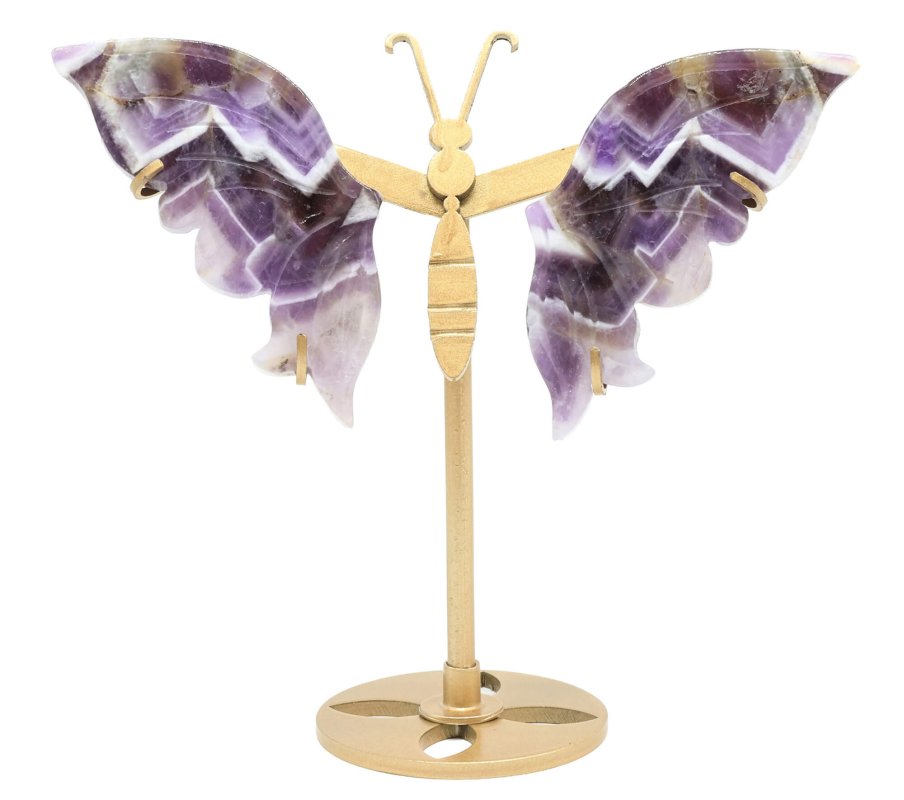 Papillon Améthyste sur socle 14cm