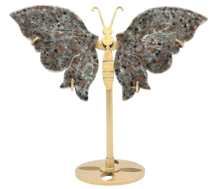 Papillon Pierre de Flamme sur socle 14cm