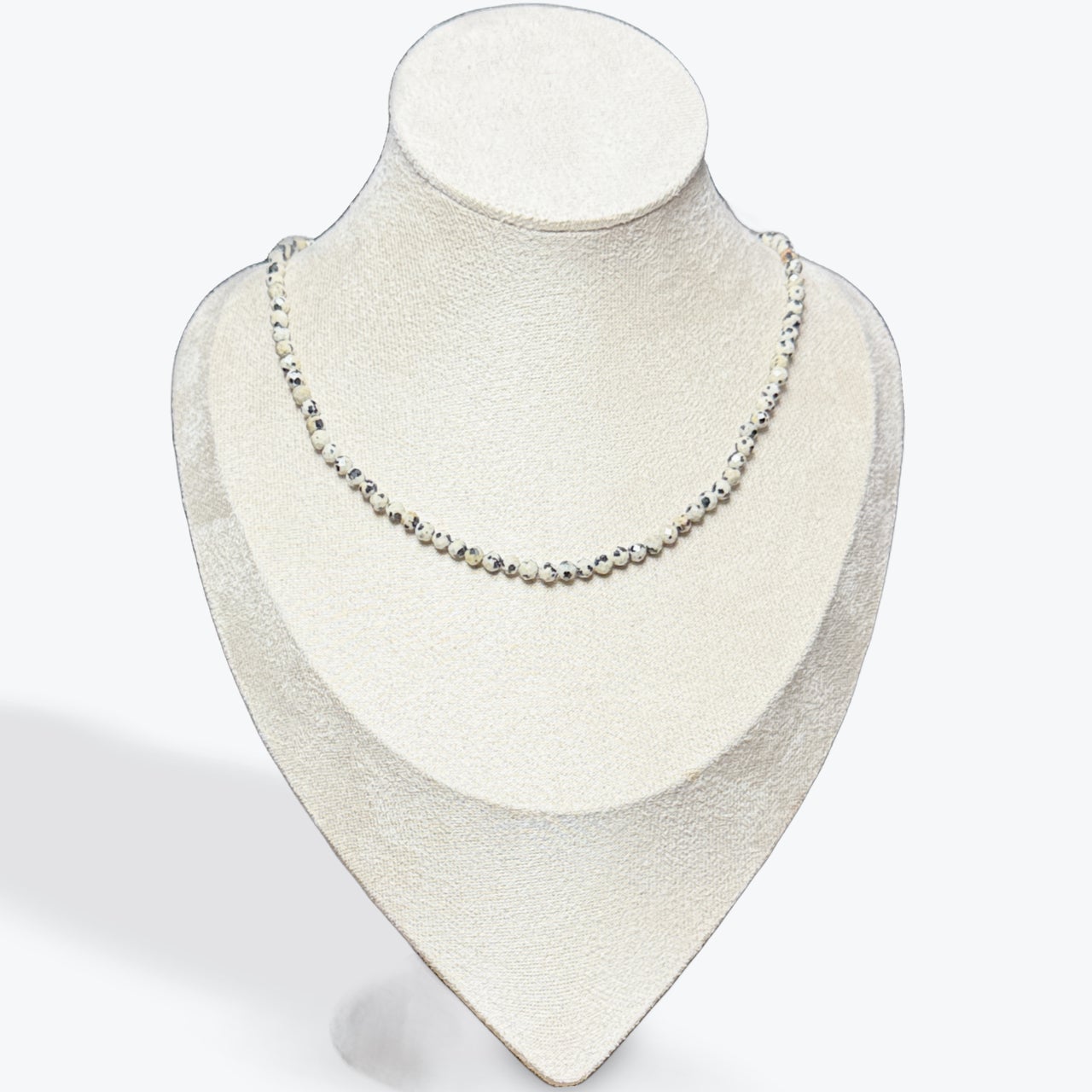 Collier Jaspe Dalmatien Facetté