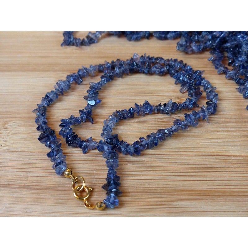 Collier Baroque Chips Pierres Naturelles — 43 cm
