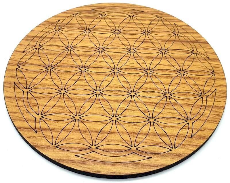 Plaque Bois Pleine Fleur de Vie