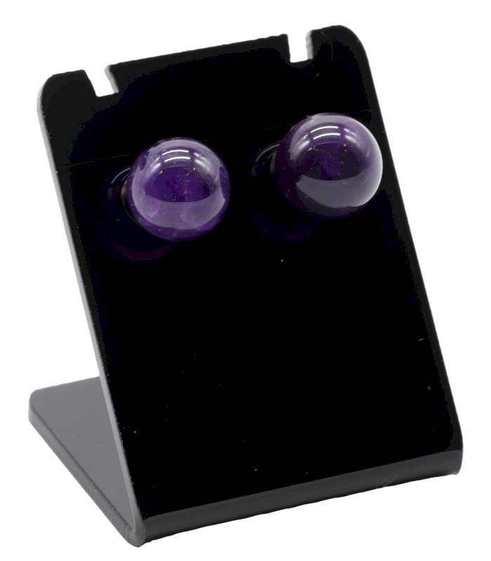 Boucles d'oreilles Perle Améthyste 10mm