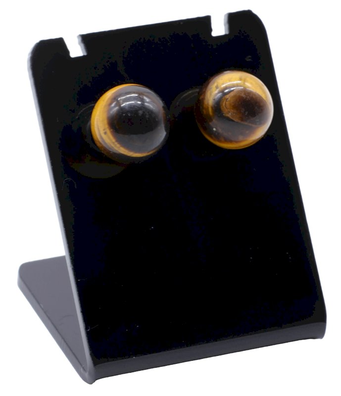 Boucles d'oreilles Perle Oeil de Tigre 10mm