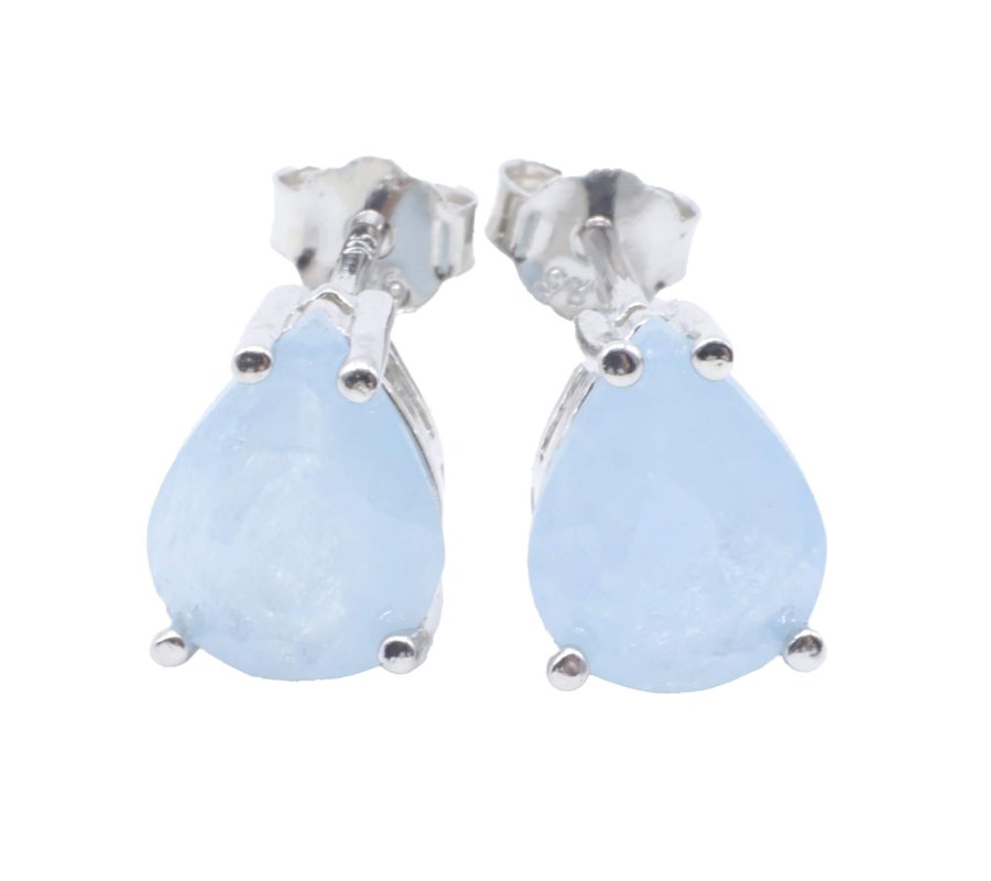Boucles d'oreilles Argent 925 Aigue Marine Larme