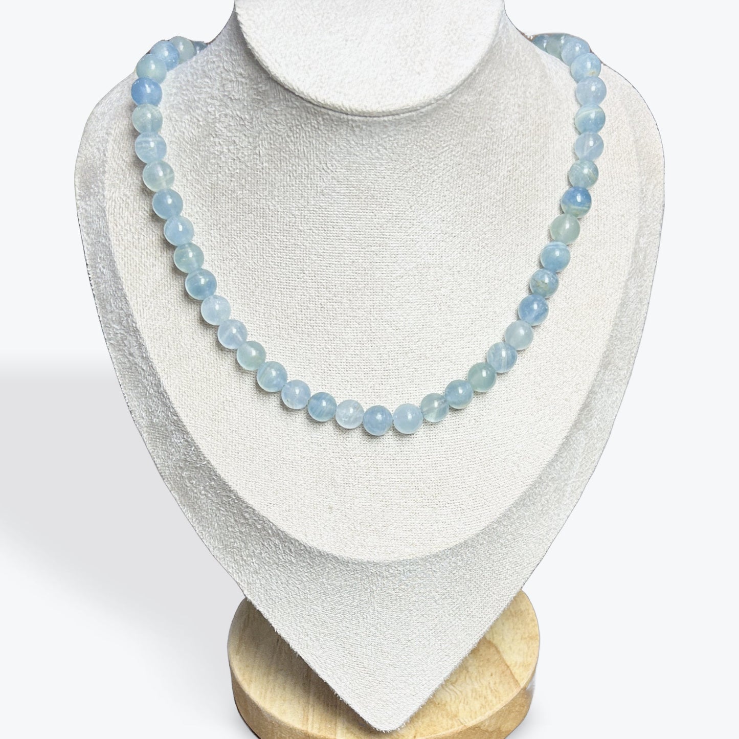Collier Calcite bleu 8 mm