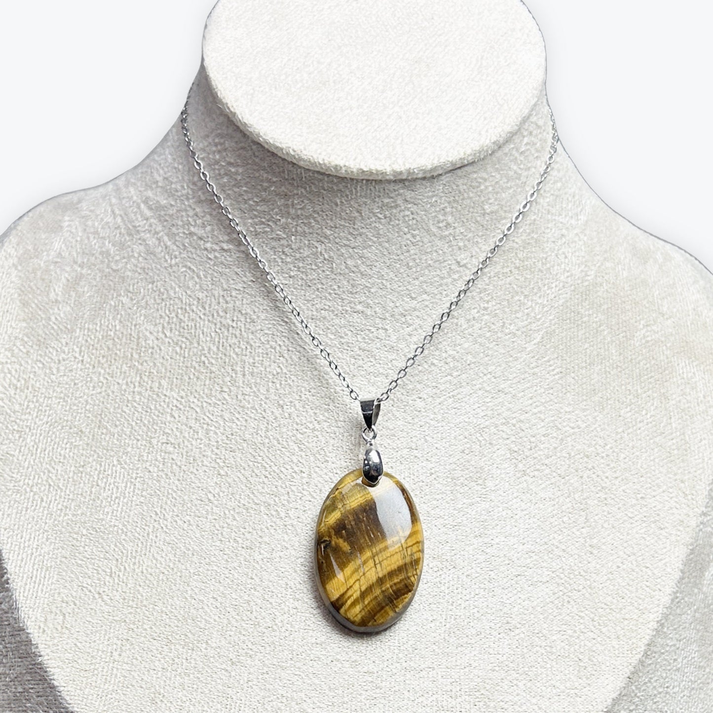 Pendentif Oeil De Tigre Cabochon