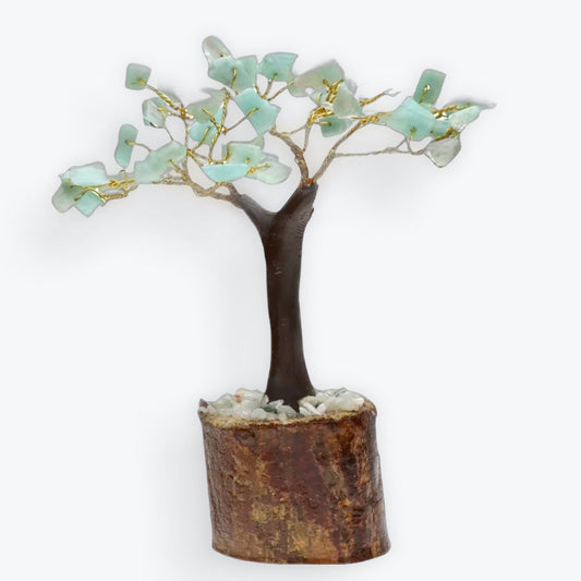 Mini arbre en amazonite avec base en bois - 3