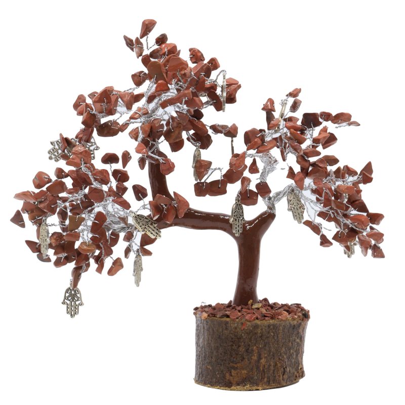 Arbre du Bonheur Jaspe Rouge Main de Fatima