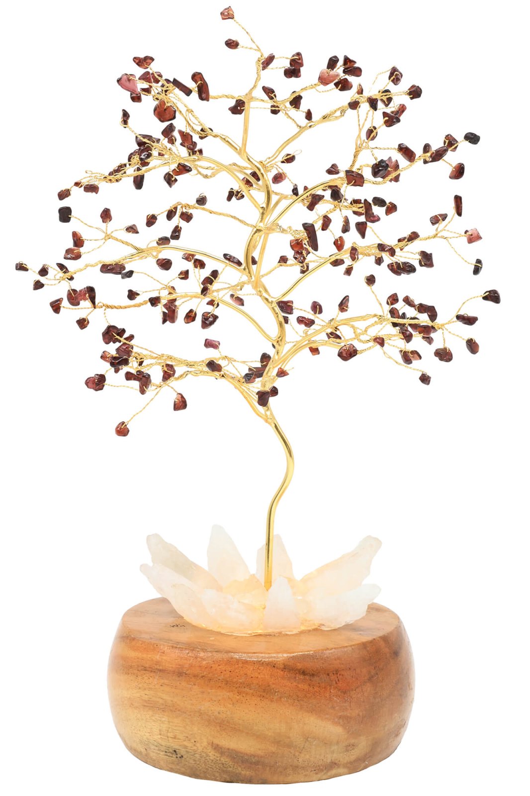 Arbre du Bonheur Lumineux Grenat 25cm