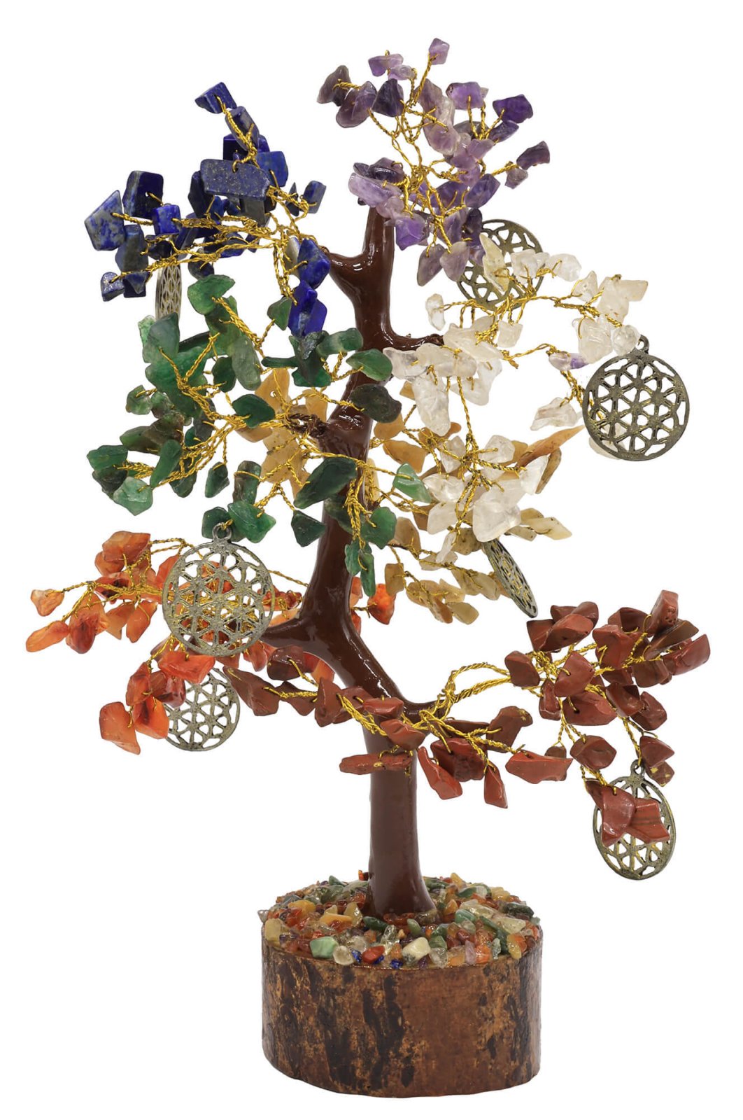 Arbre du Bonheur 7 Chakras + Fleur de Vie