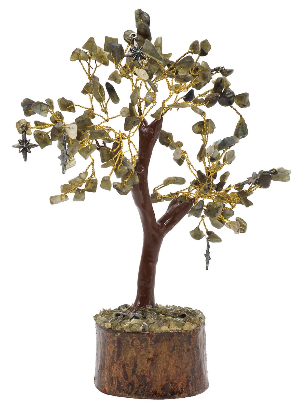 Arbre du Bonheur Labradorite + Étoiles