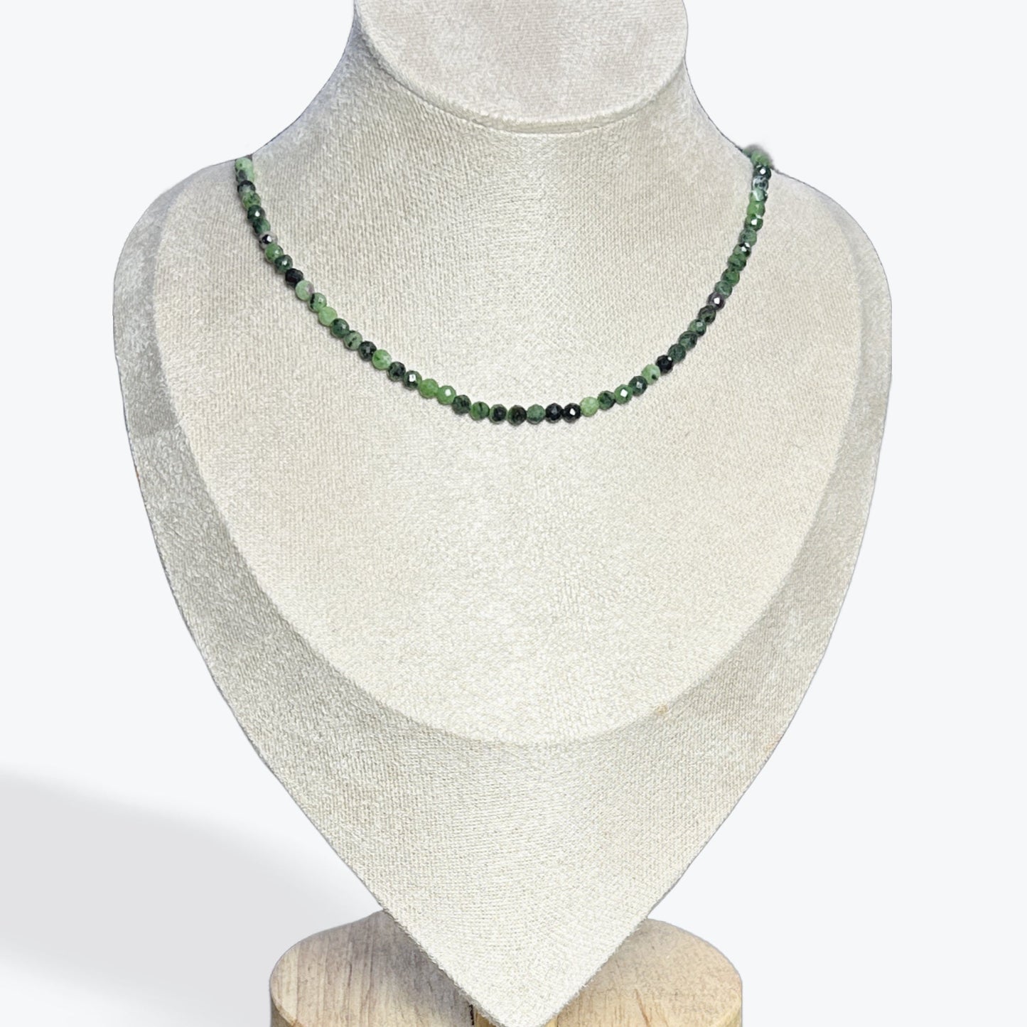 Collier Rubis sur Zoïsite Facetté - 3