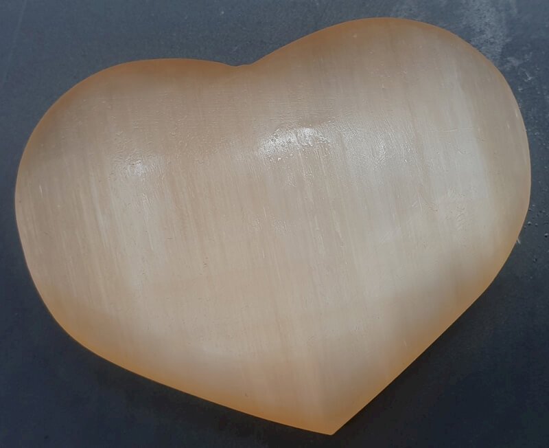Coeur Sélénite Orange 8cm