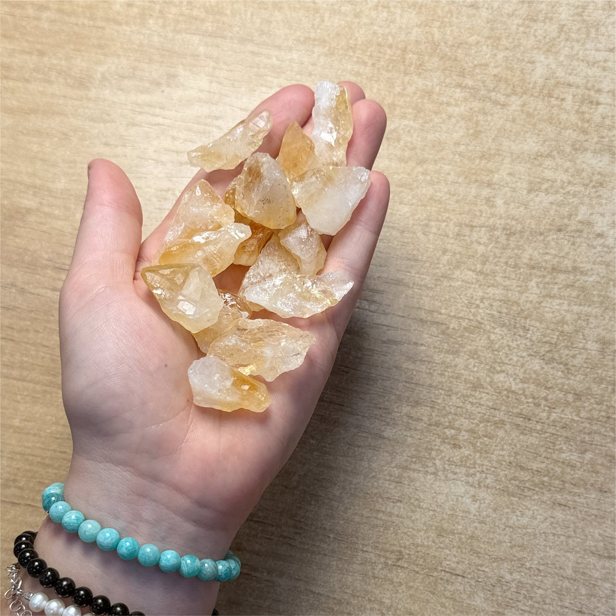 Belle Pierres Brutes Citrine Chauffé