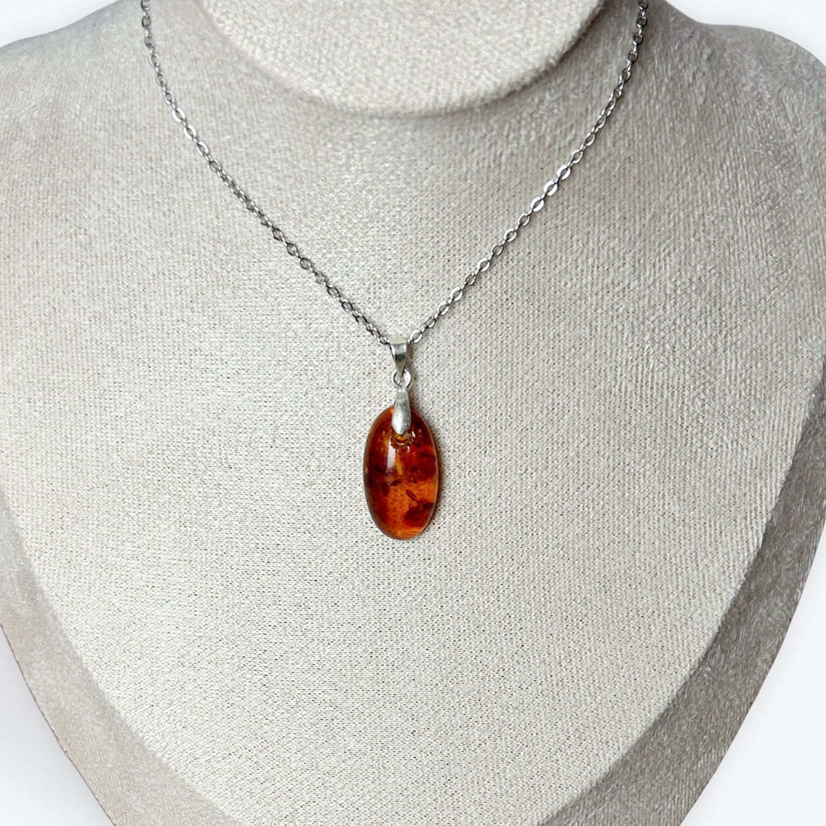 Pendentif Ambre Ovale