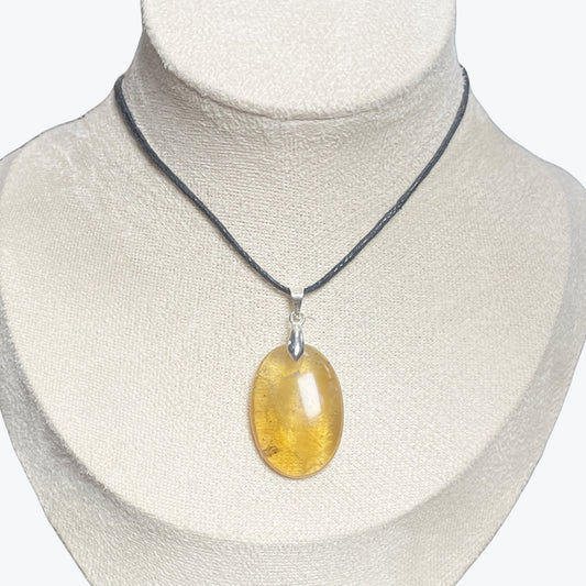 Pendentif citrine ovale