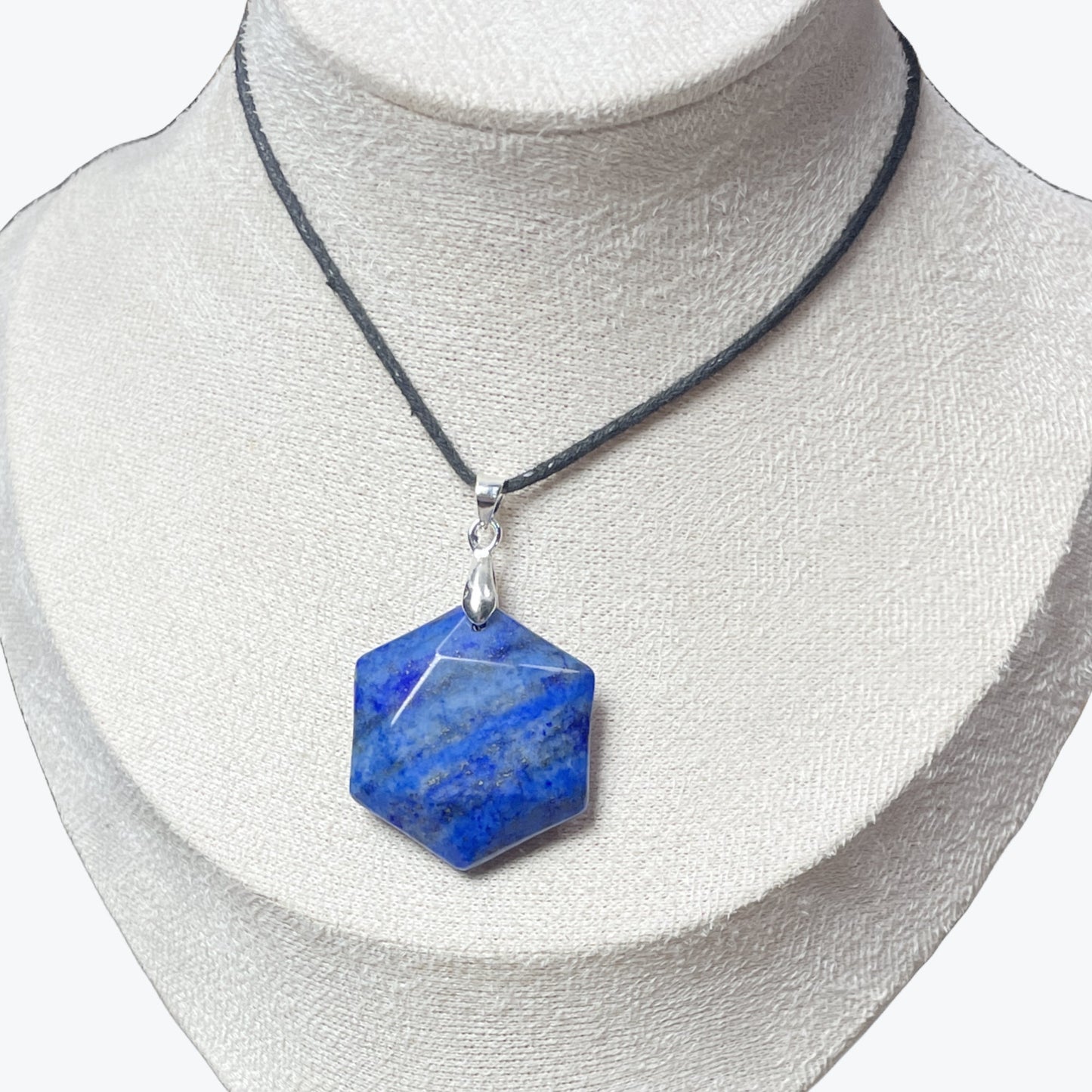 Pendentif Lapis Lazuli Hexagone facetté
