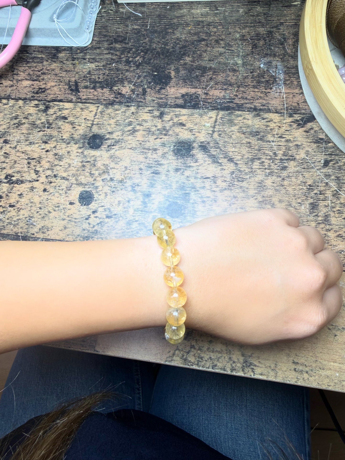 Bracelet Citrine non chauffée | 10 mm qualité extra