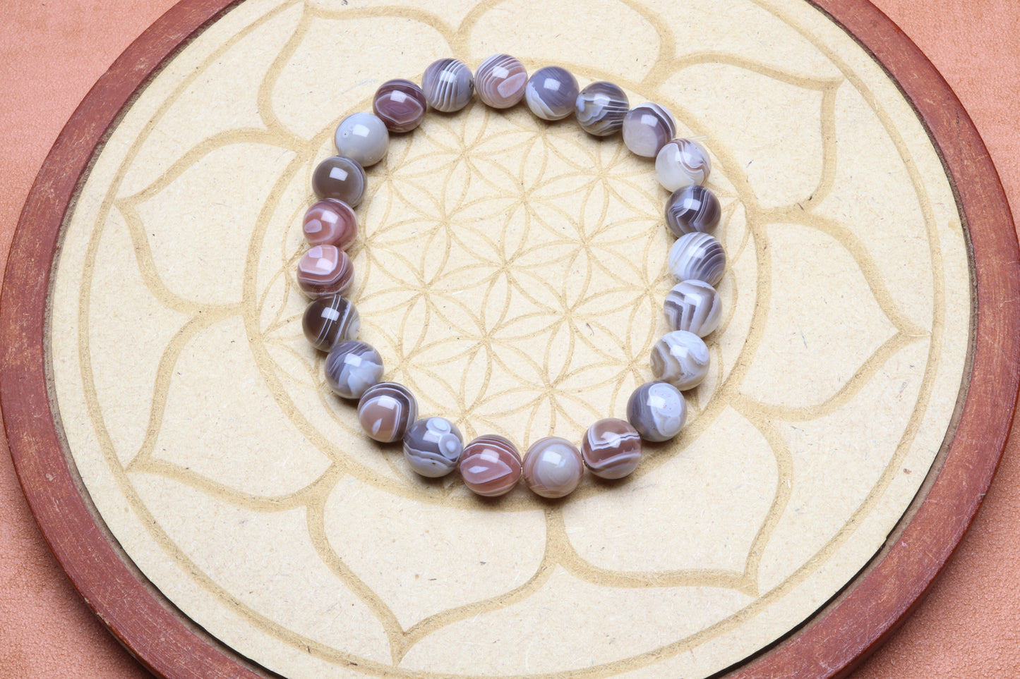Bracelet Agate Botswana 8 mm