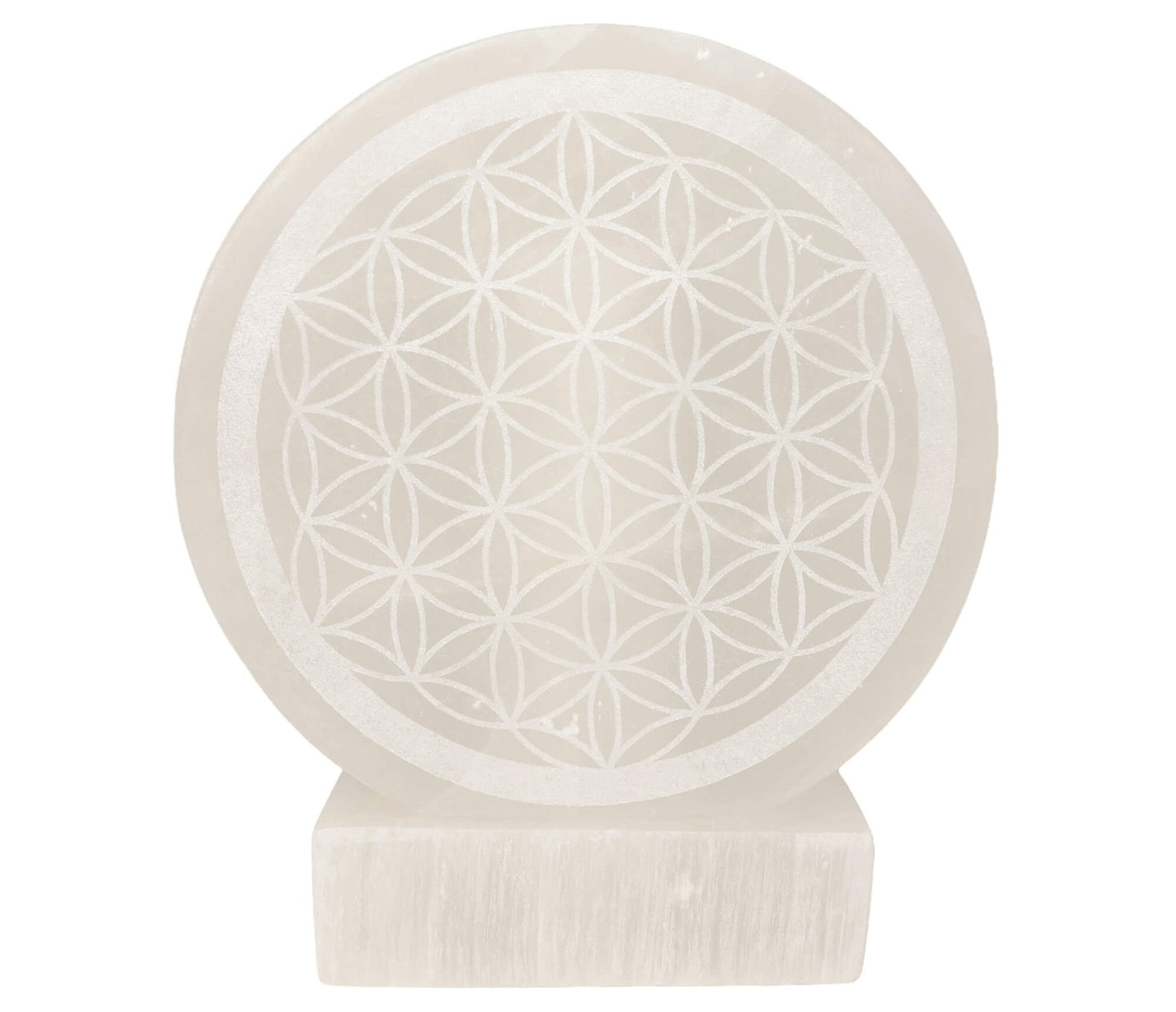 Lampe Sélénite Frame - Fleur de Vie 15cm