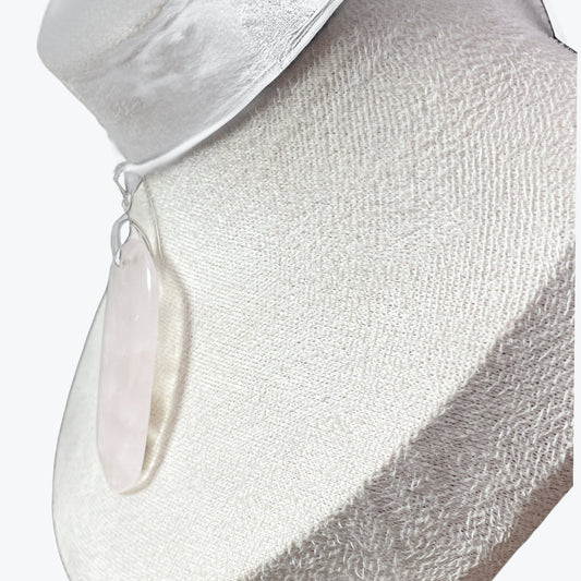 Pendentif Quartz rose rectangle