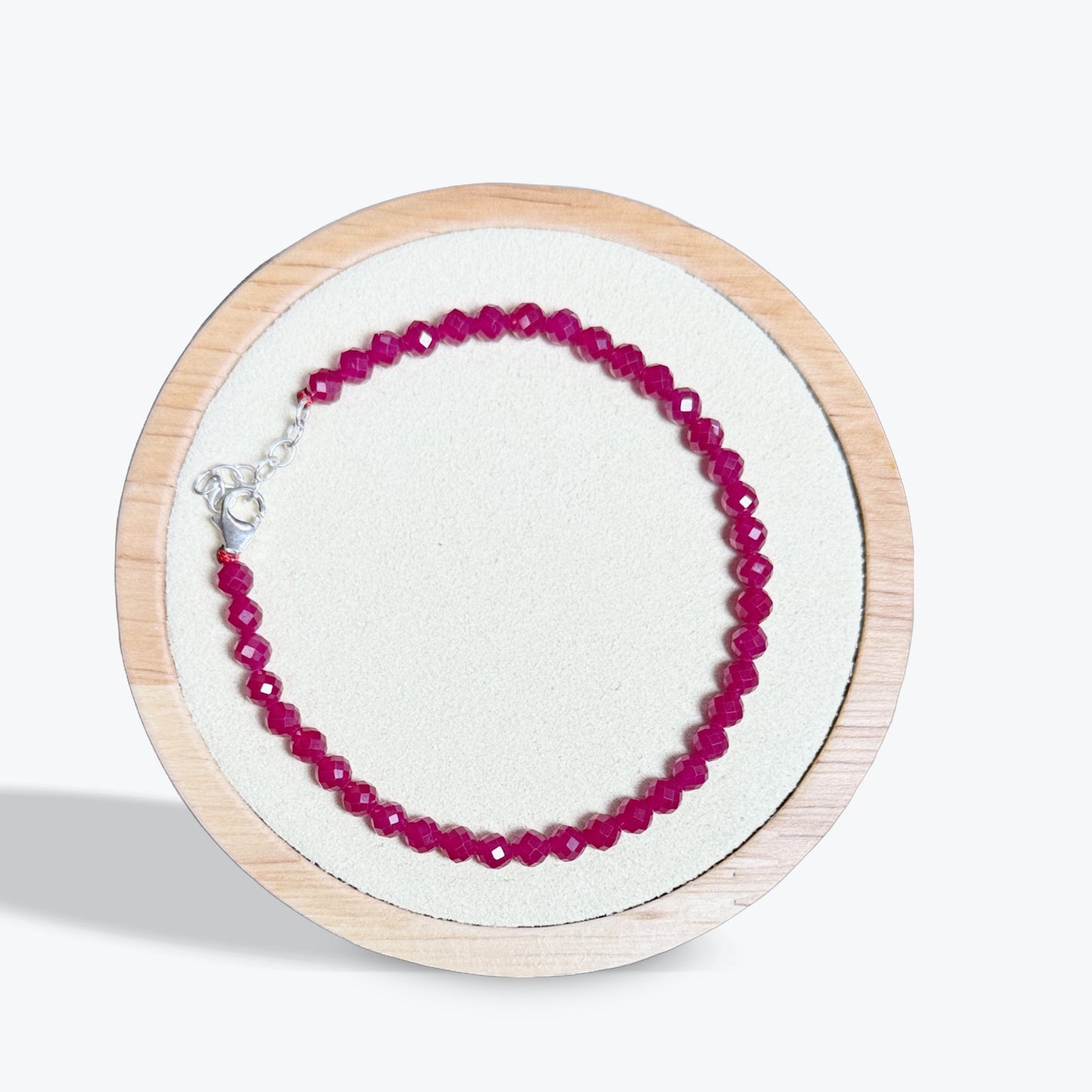 Bracelet Corindon Synthétique Facetté 4mm
