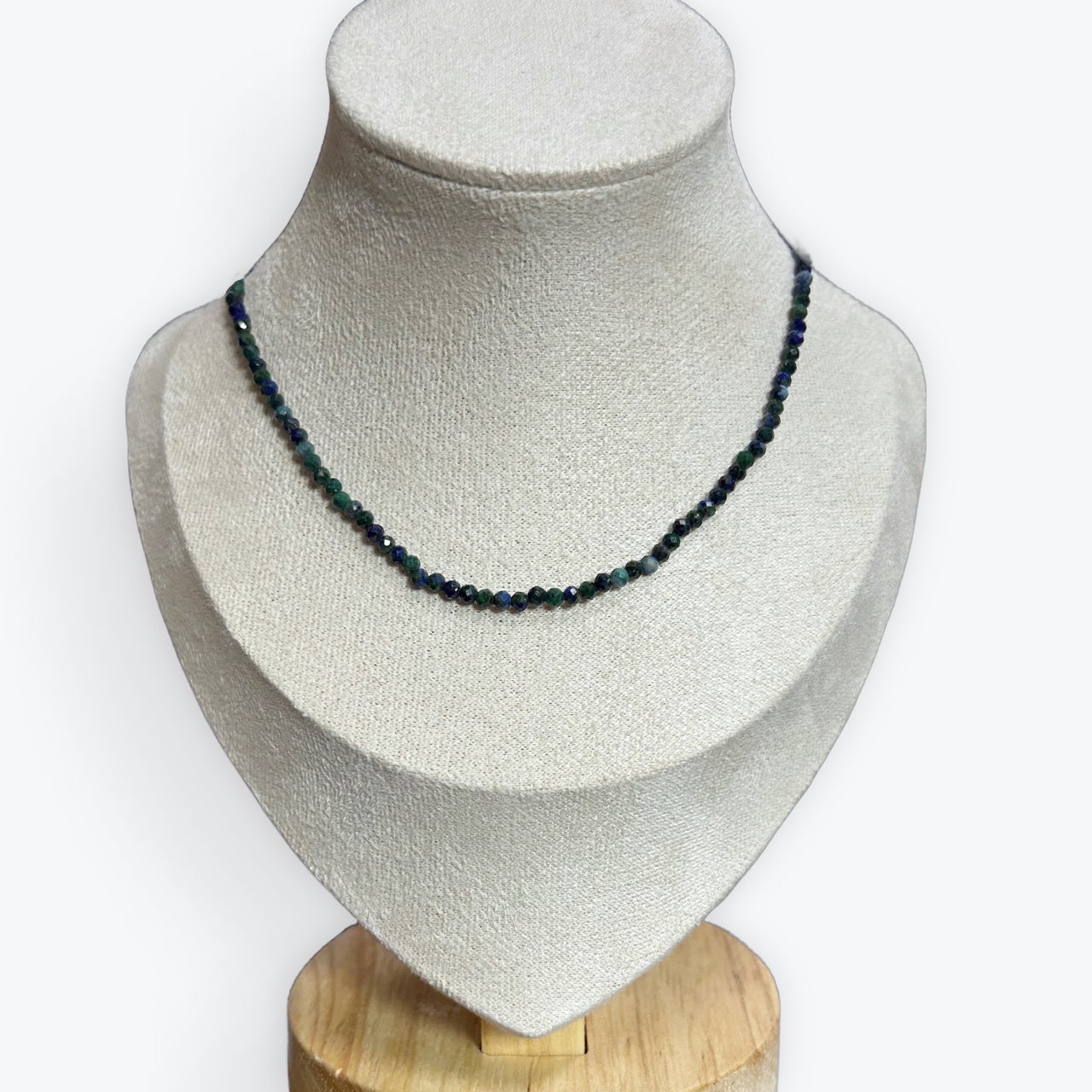 Collier Azurite Malachite Facetté