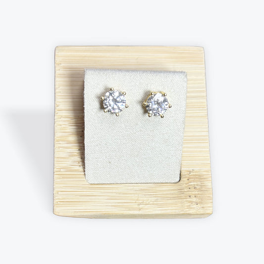 Boucles d'oreilles Moissanite montés sur Argent vermeil