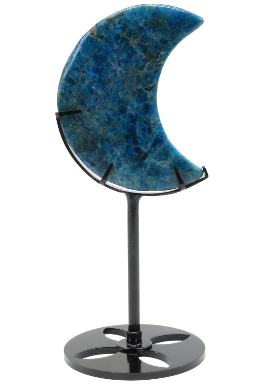 Lune Apatite sur socle 16cm