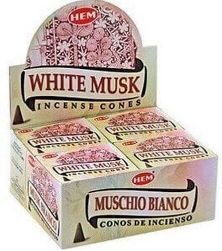 Encens HEM Cônes Musc Blanc