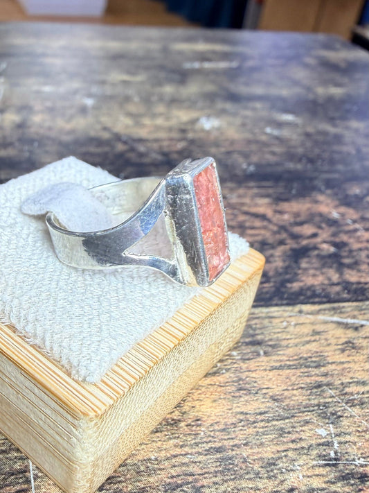 Bague Tourmaline rose serti clos vue alternative