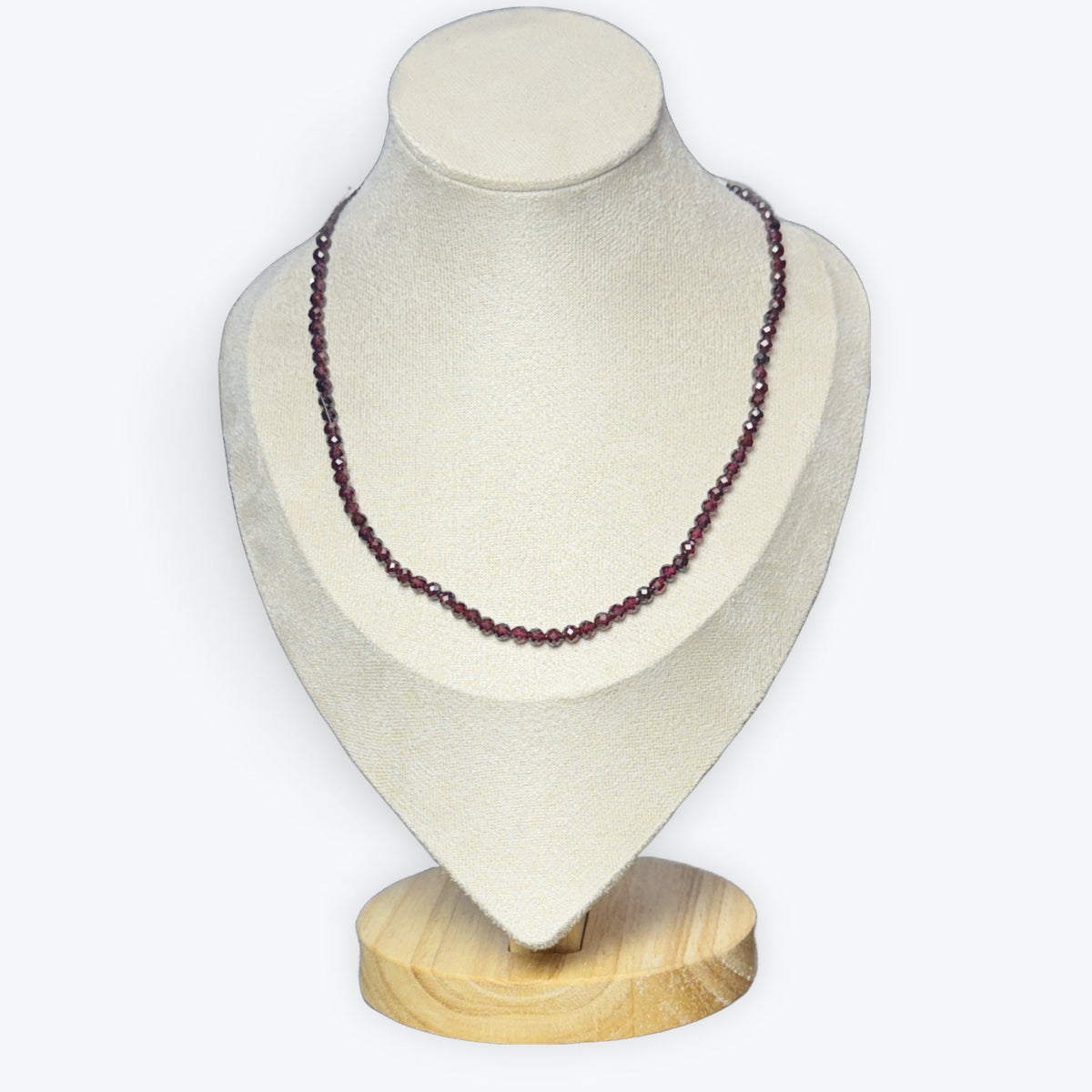 Collier Grenat rouge Facetté – photo 3