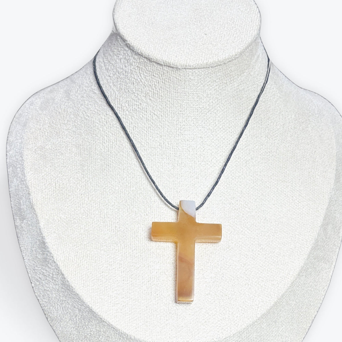 Croix percée en Cornaline 4,5x3 cm