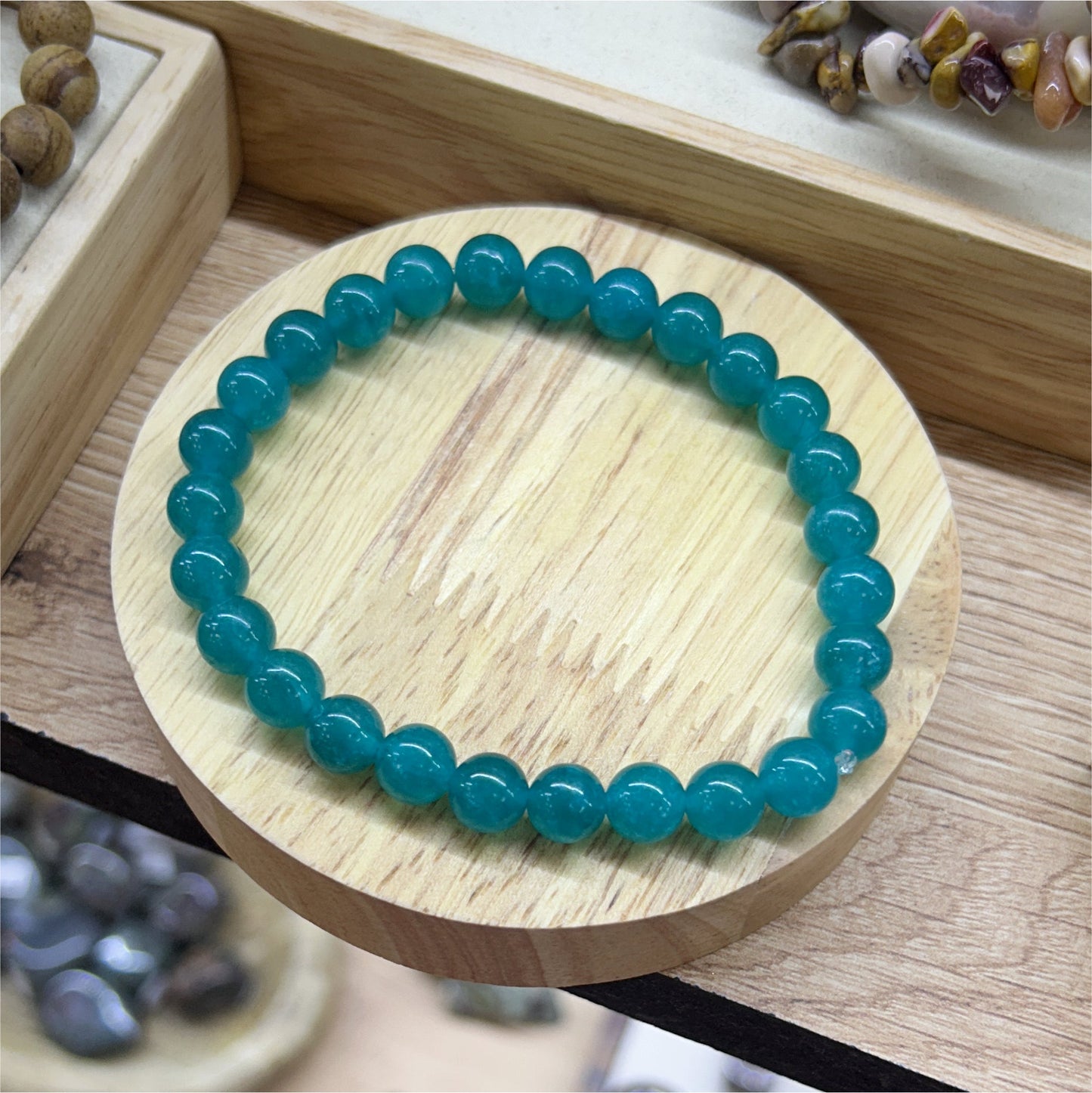 Bracelet Amazonite ice traité