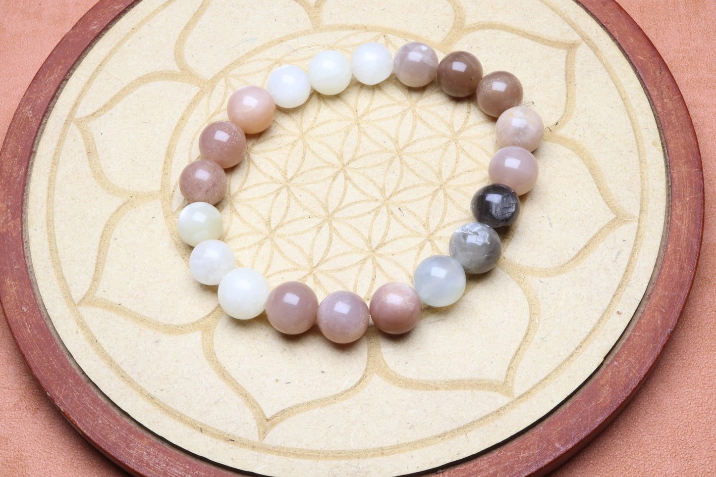 Bracelet en Pierre de Lune - Fertilité et Créativité 10mm