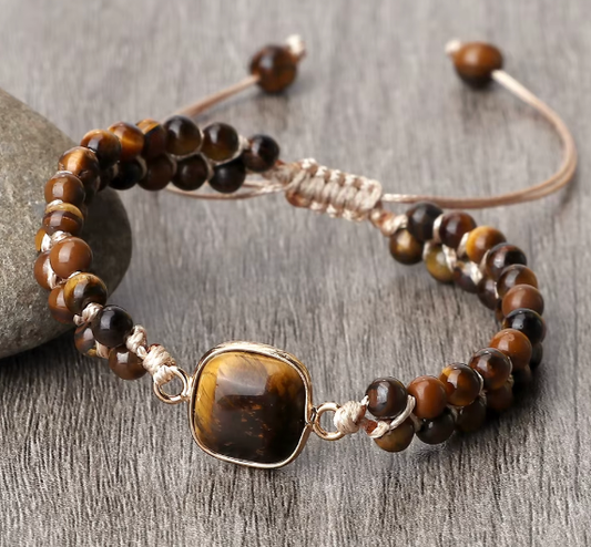 Bracelet en Œil de Tigre Facetté - Protection et Confiance - 2