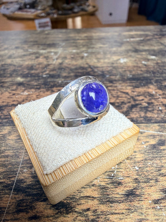 Bague Tanzanite ronde vue alternative