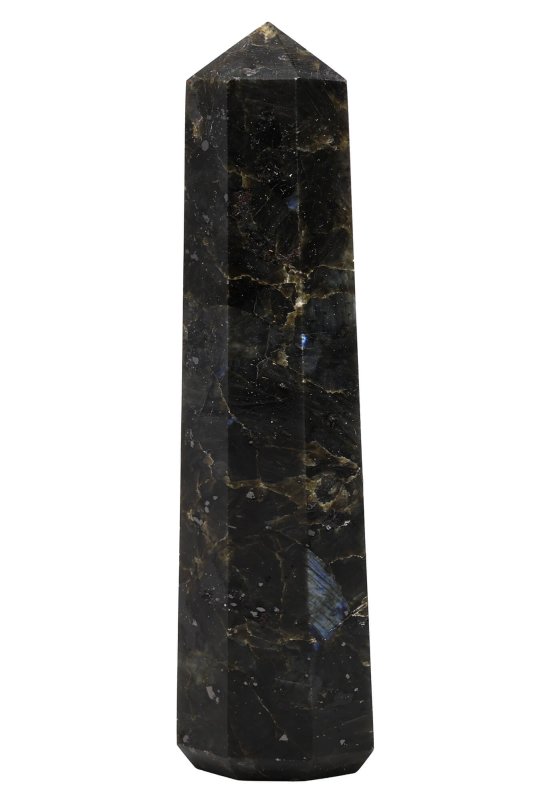 Obélisque Labradorite Noire 10cm