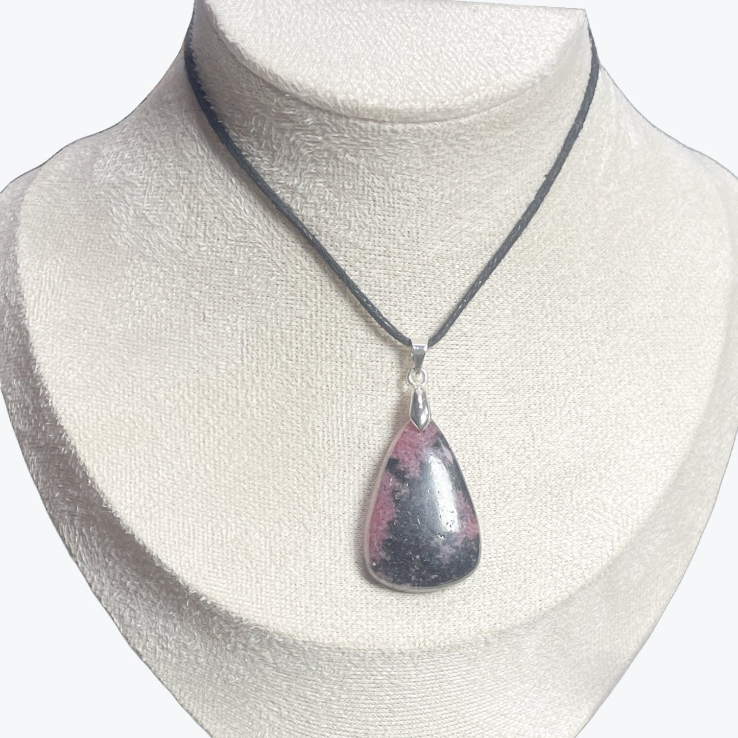 pendentif Rhodonite goutte